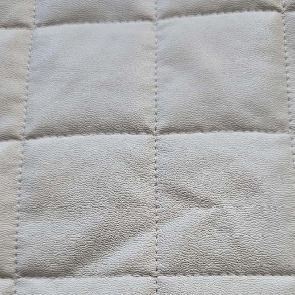 Sam Edelman Women's Cream Quilted Puffer Faux Leather Jacket, Preowned, XL - Picture 16 of 16